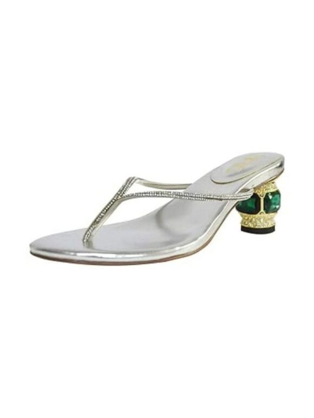 XYD Women Fashion Thong Mid Heel Sandals Casual Flip Flops Open Almond Toe Daily